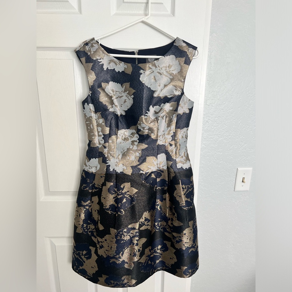 Vince Camuto Jacquard A-Line Dress